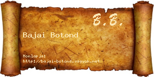 Bajai Botond névjegykártya